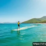 Home 20 전동 서핑보드의 작동 원리 - **Prompt 1: Joyful Glide on Vietnamese Waters** A vibrant, cinematic shot of a young adult (male...